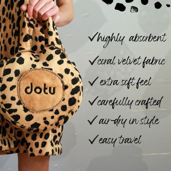 DOTU - Bath 🛁 Wrap Towel Set Cheetah 🐆 Leopard Bath Body Wrap Print towe… - Picture 4 of 9
